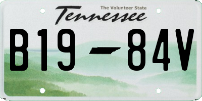 TN license plate B1984V