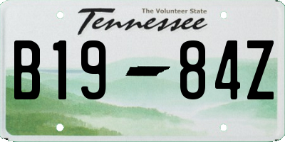 TN license plate B1984Z