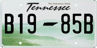 TN license plate B1985B