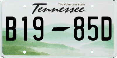 TN license plate B1985D