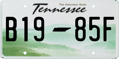 TN license plate B1985F