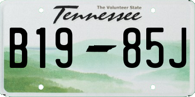 TN license plate B1985J