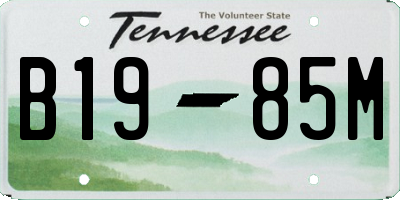 TN license plate B1985M