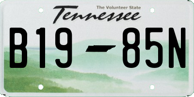 TN license plate B1985N