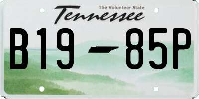 TN license plate B1985P