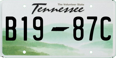 TN license plate B1987C