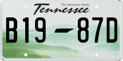 TN license plate B1987D