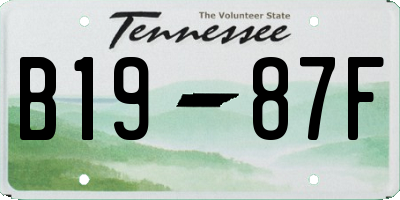 TN license plate B1987F