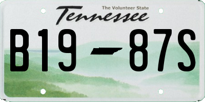 TN license plate B1987S