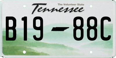 TN license plate B1988C