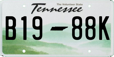 TN license plate B1988K