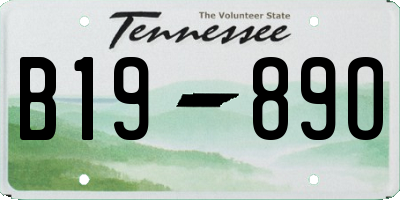 TN license plate B1989O