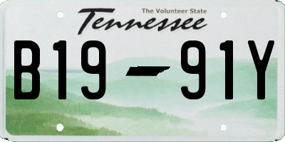 TN license plate B1991Y