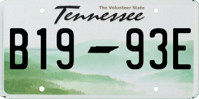 TN license plate B1993E