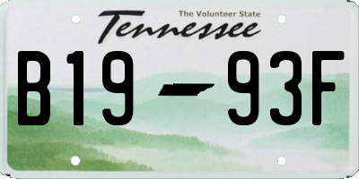 TN license plate B1993F