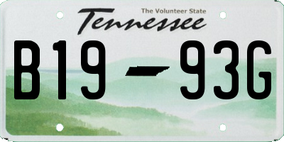 TN license plate B1993G