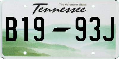 TN license plate B1993J