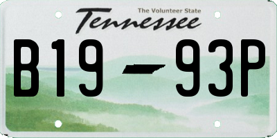 TN license plate B1993P