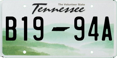 TN license plate B1994A