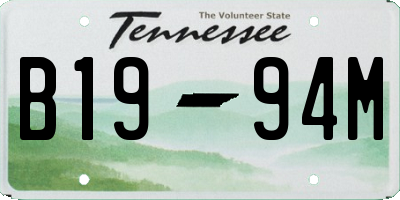 TN license plate B1994M