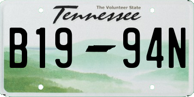 TN license plate B1994N