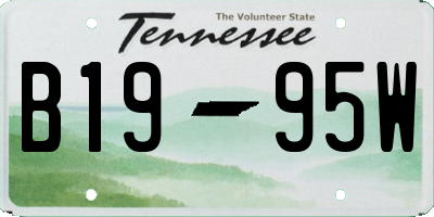 TN license plate B1995W