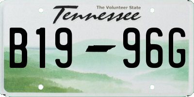 TN license plate B1996G