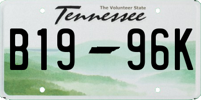 TN license plate B1996K