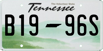 TN license plate B1996S