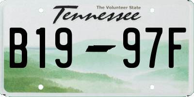 TN license plate B1997F