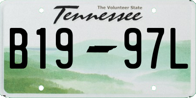 TN license plate B1997L
