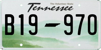 TN license plate B1997O