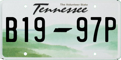 TN license plate B1997P