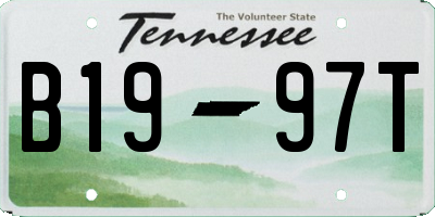 TN license plate B1997T