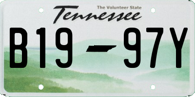 TN license plate B1997Y