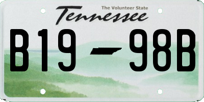 TN license plate B1998B