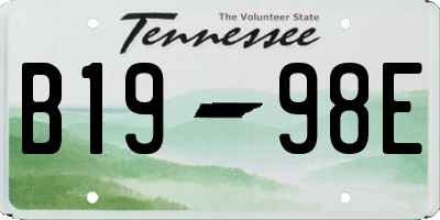 TN license plate B1998E