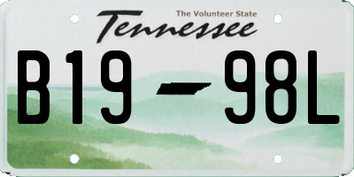 TN license plate B1998L