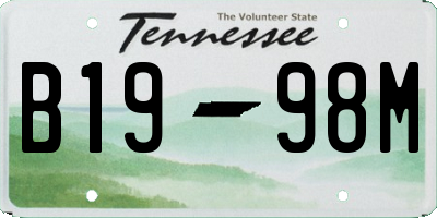 TN license plate B1998M