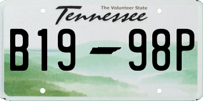TN license plate B1998P