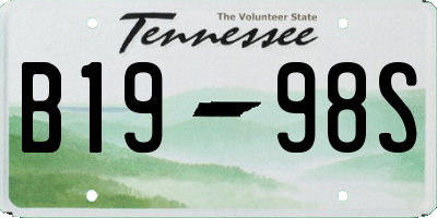 TN license plate B1998S