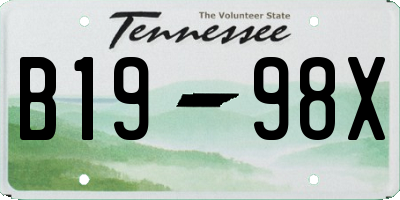 TN license plate B1998X