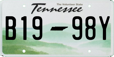 TN license plate B1998Y