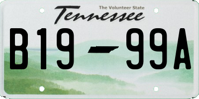 TN license plate B1999A