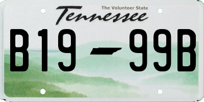 TN license plate B1999B