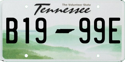 TN license plate B1999E