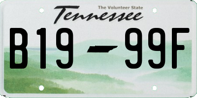 TN license plate B1999F