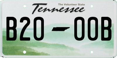 TN license plate B2000B