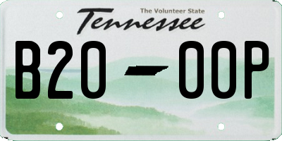 TN license plate B2000P