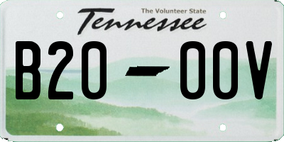 TN license plate B2000V